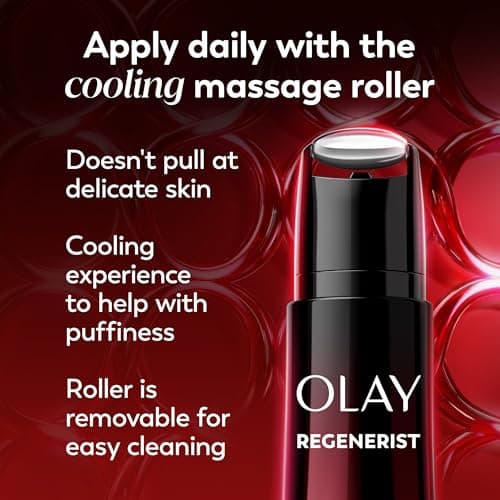 Olay Regenerist Neck and Face Roller, Neck Cream for Tightening and Firming, Anti-Aging Moisturizer for Women, Anti-Wrinkle Serum, Face Lift Cream, Cooling, Fragrance-Free, Hexa-Repair & NAD+, 1.7oz — view 7