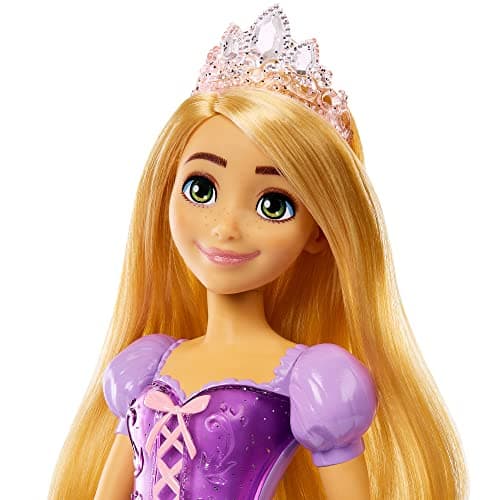 Mattel Disney Princess Rapunzel Doll in Sparkling Fashion with Removable Skirt, Tiara and Shoes, Posable & Collectible, Inspired by Tangled Movie — view 2