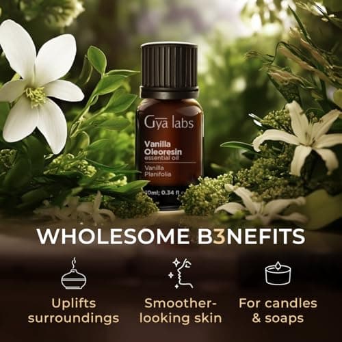 100% Pure Vanilla Essential Oil - 0.34 Fl Oz - Vanilla Oil for Hair, Skin, Diffuser, Aromatherapy & DIY Candle Making Scent — view 4