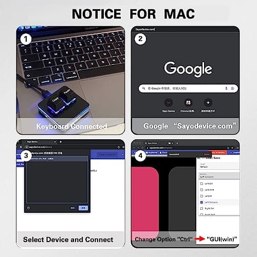 BTXETUEL Copy and Paste 2-Key Keyboard SAYO OSU Keypad Hotswap One Handed Mechanical Gaming Keyboard Cherry Switch RGB Backlit Mini USB Keypad for macros or Rhythm Games — view 4