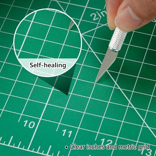 WORKLION 12" x 18" Art Self Healing PVC Cutting Mat, Double Sided, Gridded Rotary Cutting Board for Craft, Fabric, Quilting, Sewing, Scrapbooking Project — view 3