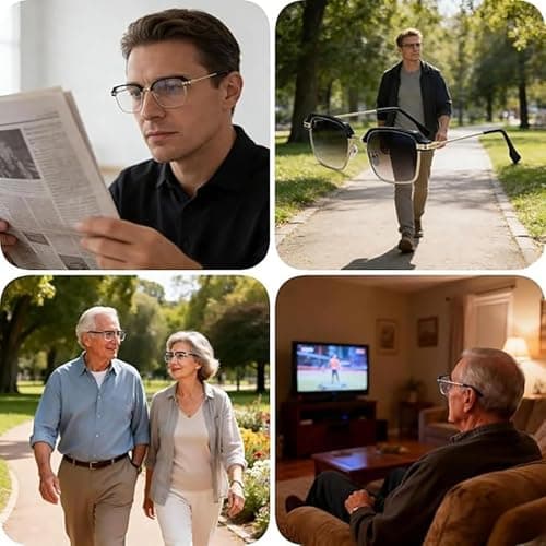 German Smart Zoom Reading Glasses Distance&near Progressive Multi-focus, Mens Smart Autofocus Glasses Self Adjusting- (2 Pcs Mix) — view 5