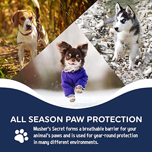 Musher's Secret Dog Paw Wax 60g – Lick Safe Moisturizer for Cracked Pads – Nose & Paw Care Balm – Helps Protect from Hot Pavement & Snow with Vitamin E — view 3