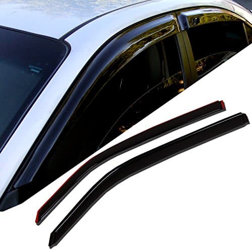 TuningPros WD-749 Tinted Smoke Out-Channel Window Visor Deflector Rain Guard 4-pc Set