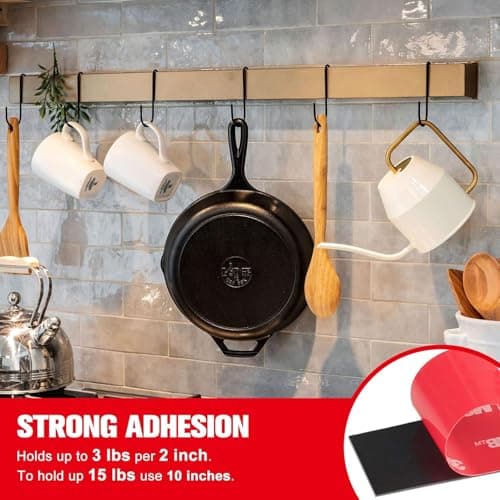 Double Sided Tape Heavy Duty, Adhesive Mounting Tape Waterproof, 16.4 FT x 0.94 in, Strong Foam Tape for Walls, Automotive, Home Office Decor — view 2