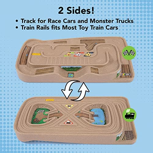 Simplay3 Portable Carry and Go Kids Race Track Toy Car Train Table, 2-Sided No Assembly for Children 3 4 5 6 7 Years Old Boys Girls, Made in USA — view 2