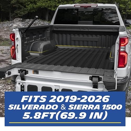 Michelin Truck Bed Mat for 2019-2026 Chevy Silverado/GMC Sierra 1500 5.8 FT / 69.9" Only (Not Fit Optional CarbonPro Bed), All-Weather Truck Bed Liner, Custom Fit, Durable TPE Bedliner, Non-Slip — view 7