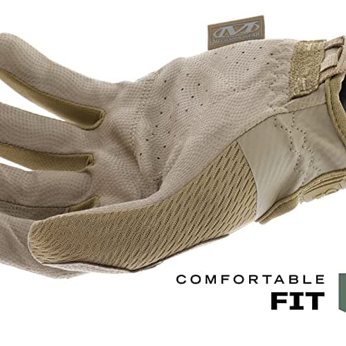 Mechanix Wear: Tactical Specialty 0.5mm High-Dexterity Work Gloves with Secure Fit and Precision Feel, Tactical Gloves for Airsoft, Paintball, Utility Use, Shooting Gloves for Men (Brown, Large) — view 3