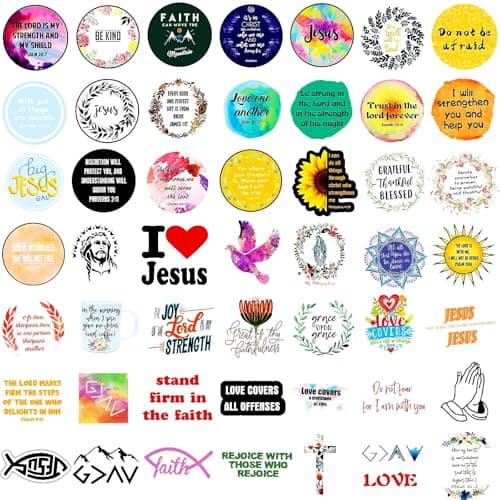 220Pcs Inspirational Christian Stickers Bulk, Vinly Waterproof Bible Verse Jesus Stickers for Water Bottles Laptop Scrapbook Journaling, Religious Faith Decals for Adults Teens Kids, Christian Gifts — view 2