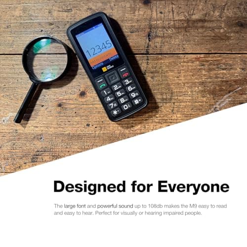 AGM M9 Rugged Feature Phone, 4G Basic Cell Phone, Simple Mobile Phones, IP68 & IP69K Waterproof, Drop-Proof, Large Buttons, Large Fonts, Speed Dial, 3 Card Slots, FM Radio, Flashlight, 1200mAh Battery — view 4