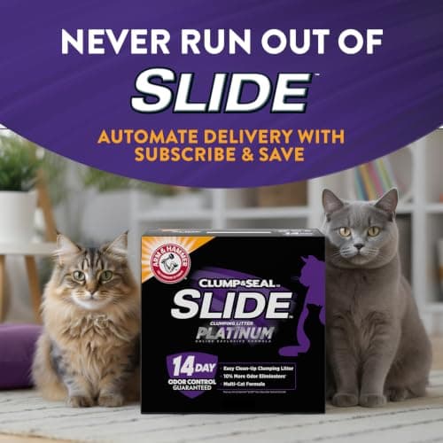 ARM & HAMMER Slide Platinum Easy Clean-Up Clumping Cat Litter, 37 Lbs — view 8