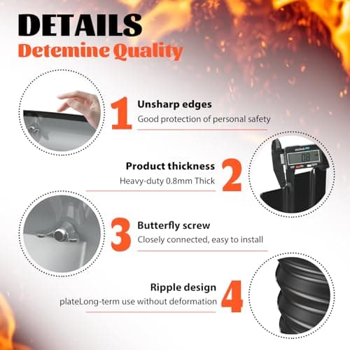 YSEJOMP 60 Inch Round Galvanized Fire Pit Ring/Fire Ring - Foldable and Perfect for Outdoor Gatherings and Campfires in The Yard/Garden/Park/Beach (Black+Gray, 5 FT Diameter+1 FT Tall) — view 2