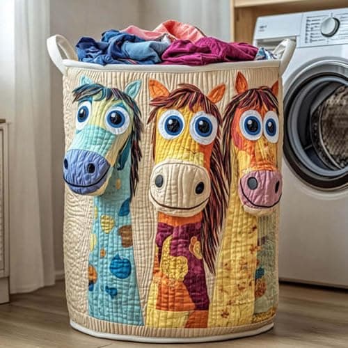 Spacious Quilted Laundry Hamper with Strong Handles Storage Bin for Home and Nursery Organization Quilted Laundry Basket — view 5