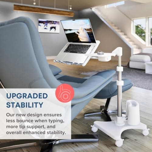 LEVO G2 Deluxe Adjustable Rolling Laptop Stand — view 5