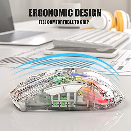 Gaming Mouse Wired, Honeycomb Hollow Lightweight Ergonomic USB Wired Mouse with Backlight, up to 6400 DPI, RGB Gaming Mouse for Mac, Laptop, Computer — view 4