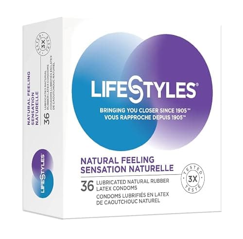 LifeStyles Natural Feeling Condoms - 36 Count - Lubricated Natural Rubber Latex Condoms, Paraben-Free, Packaging May Vary — view 3