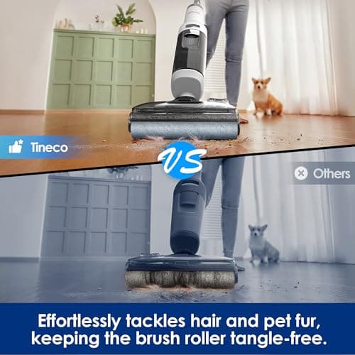 Tineco Floor ONE Stretch S6 Cordless Wet Dry Vacuum Cleaner, 180°Lay-Flat Smart Vacuum Mop, 40 Minutes Long Runtime 158℉ Flashdry Self-Cleaning, Dual-Sided Edge Cleaning Lightweight Floor Cleaner — view 5
