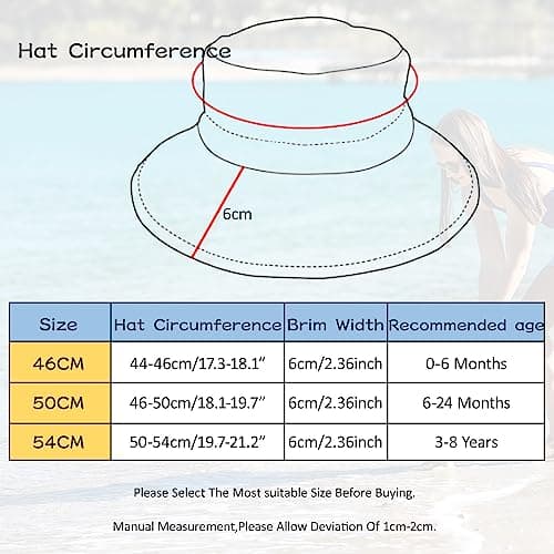 PEECABE Baby Sun Hat Summer Sun Protection Toddler Bucket Hat Wide Brim Adjustable Chin-Strap Beach Cap (CA/US, Age, 3 Years, 8 Years, Purple+Pink) — view 5