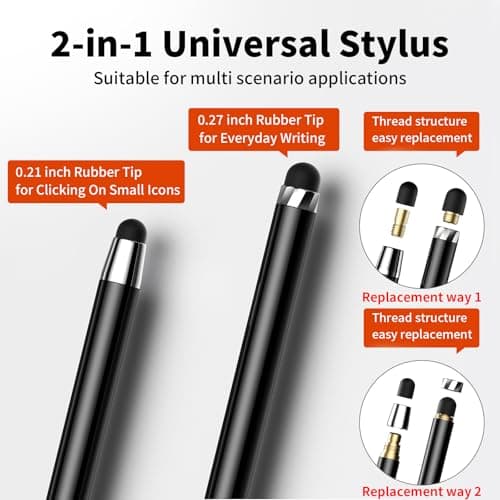 Stylus(10 PCS),Stylus Pen for Touchscreen iPad.2-in-1 Universal Stylus — view 3
