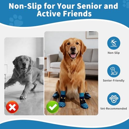 COOHAMS Non-Slip Dog Socks&Owner Sock Set Extra Grip — view 3