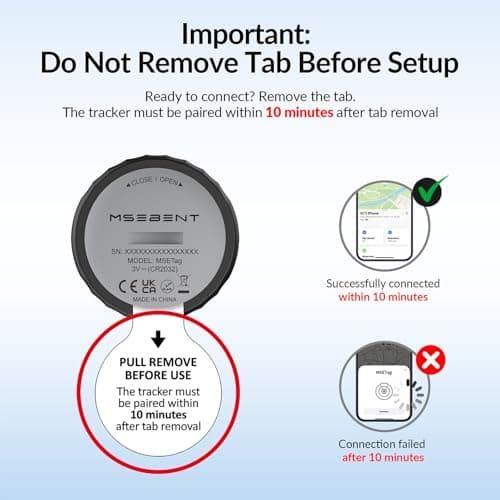 MSEBENT Tracker Tag - 2 Pack [Apple MFi Certified] Bluetooth Trackers Works with Apple Find My (iOS Only) - IP67 Waterproof Item Finders | Track Keys, Wallet, Luggage, Backpack
