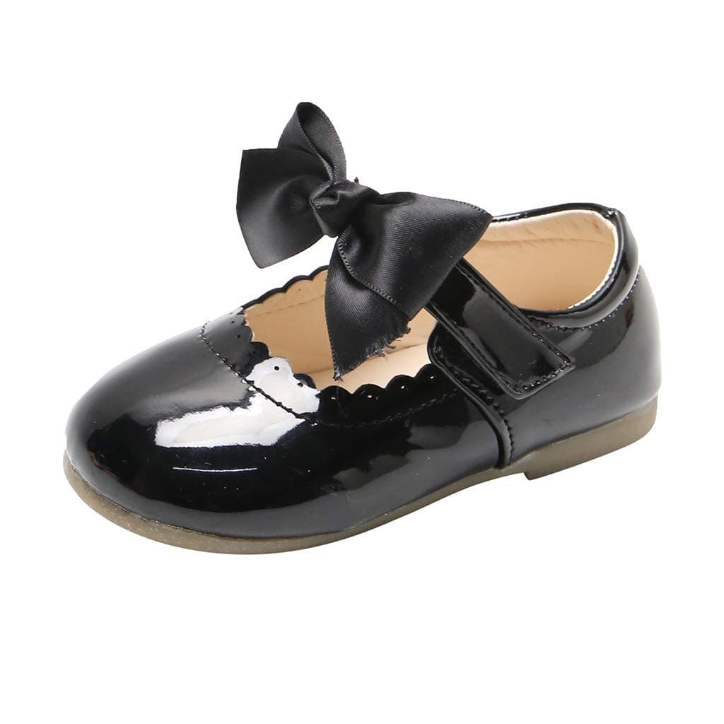 Infant Baby Girls Leather Shoes Soft Sole Bowknot Walking Shoes Moccasinss Crib Shoes Princess Wedding Dress Mary Jane Flats Prewalker Newborn Light Baby Sneaker Shoes — view 10