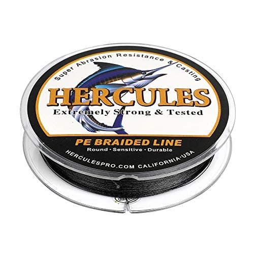 HERCULES Super Cast 300M 328 Yards Braided Fishing Line 30 LB Test for Saltwater Freshwater PE Braid Fish Lines Superline 8 Strands - Black, 30LB (13.6KG), 0.28MM — view 3