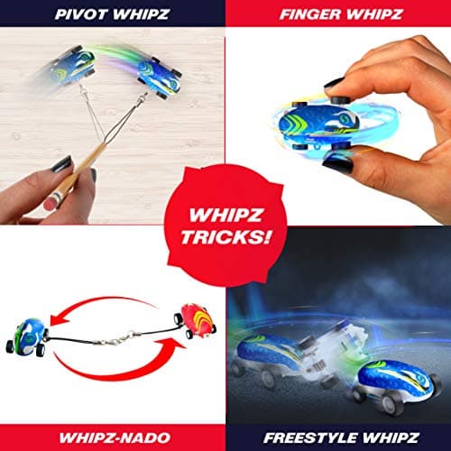 USA Toyz Whipz Duo Micro Racers Toy Cars for Kids - 2pk Mini Keychain, Glow in the Dark LED Fast Pocket Racers Fidget Toys, 2 Mini Cars with 2 Racing Stunt Balls, 2 Clips, and 2 USB Chargers — view 4