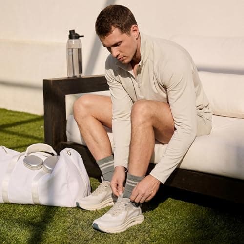 ALLSWIFIT Men's Slip On Stability Support Walking Shoes Coushioning Non Slip Breathable Comfortable Cross Trainer Workout StediCore Running Gym Fashion Sneaker,Size 10,Beige/Green,SARS26011M