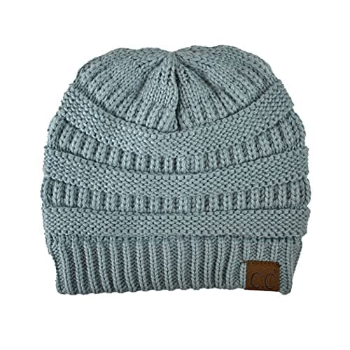 C.C Trendy Warm Chunky Soft Stretch Cable Knit Beanie Skully, Winter Mint, One Size