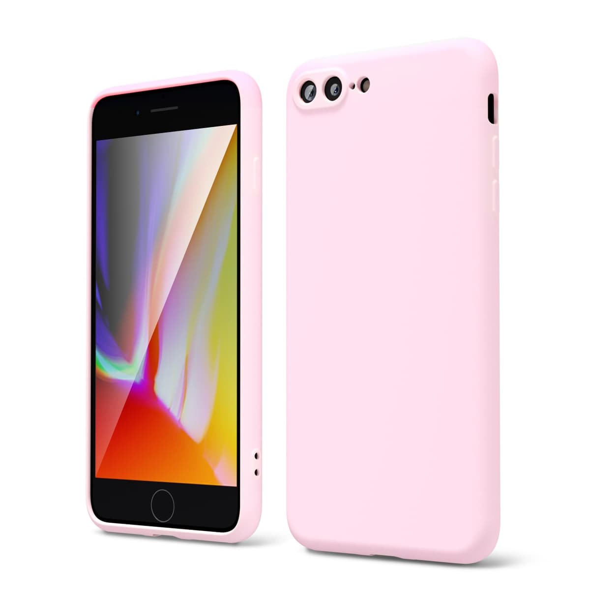 oakxco for iPhone 17 Pro Max Phone Case Liquid Silicone, Cute Thin Slim Grip Soft Rubber Gel for Women Men, Smooth Matte TPU Plain Solid Color Girly Simple Case with Camera Cover, Light Pink — view 650