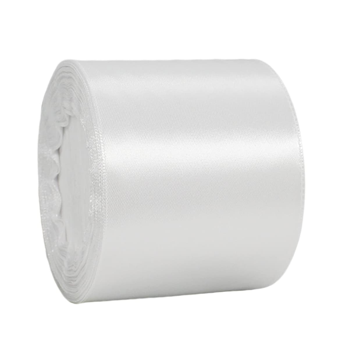 40mm Wide White Ribbon Thick Wedding Car Ribbon 22m, 1.5 inch Thick White Satin Ribbon for Gift Wrapping Wedding Car Christmas Birthday Cake Hair Bow Florist Bouquet Crafts Decorations — view 16