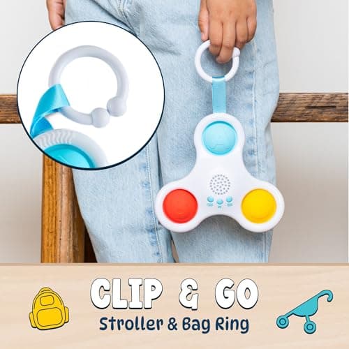 Chuckle & Roar - Pop It! and Learn Mini - Educational and Electronic Popping Toy - Learn Numbers & Letters in Spanish or English - Great for Ages 6 Months to 2 Years — view 5