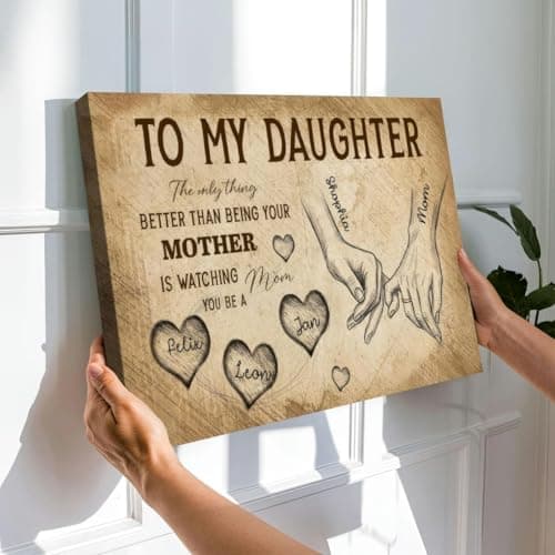 GABITA Personalized Mother-Daughter Wall Art Canvas, The Only Thing Better Than Being Your Mother, New Mom Gift, Mother's Day Canvas, Gifts for Daughter — view 7