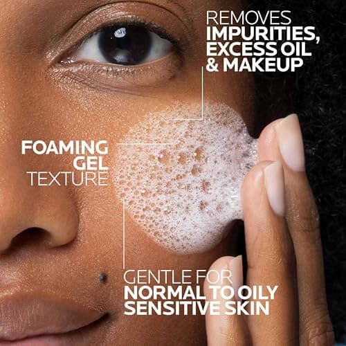 La Roche-Posay Toleriane Purifying Foaming Facial Cleanser, Oil Free Face Wash for Women & Men with Niacinamide + Ceramides, Pore Cleanser Safe For Sensitive Skin, Won’t Dry Out Skin, Soap Free, 400ml — view 2