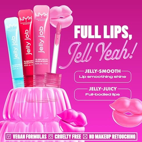 NYX PROFESSIONAL MAKEUP Jelly Job Lip Gloss, Lip Tint Gloss with Full-Bodied, Smoothing, and Hyper-Glossy Shine - Bring Me Jelly (Bronze Shimmer) — view 2