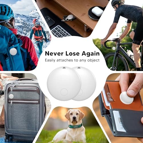 Air Tags for Android,Air Tags-4 Pack Android Tracker Tags,1 Year Battery Life,Google Find Trackers for Google'S Find Hub App Luggage Tracker for Keys, Luggage,etc. — view 4