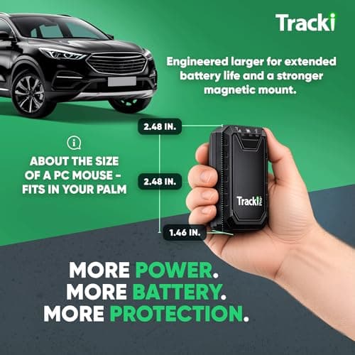 Tracki Pro GPS Tracker for Car – Waterproof 4G LTE Magnetic Car GPS Tracker, Long-Life Battery Up to 7 Months, Real-Time Tracking for Cars, Trucks, Vans, Motorcycles & Trailers, Subscription Required — view 3