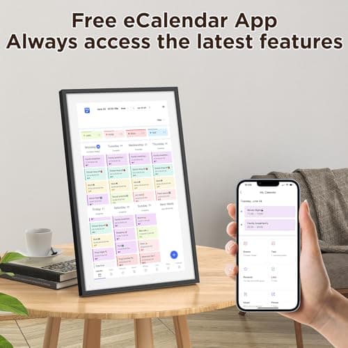LOOFII 10.1 Inch Smart Digital Calendar – HD Touchscreen Family Planner & Calendar with Chore Chart & Meal Planner (Black White) — view 5