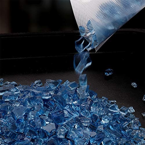 onlyfire 10 pounds Fire Glass for Propane Gas Fire Pit, 1/2-Inch High Luster Fireplace Glass Rocks for Fire Pit Table, Pacific Blue — view 5