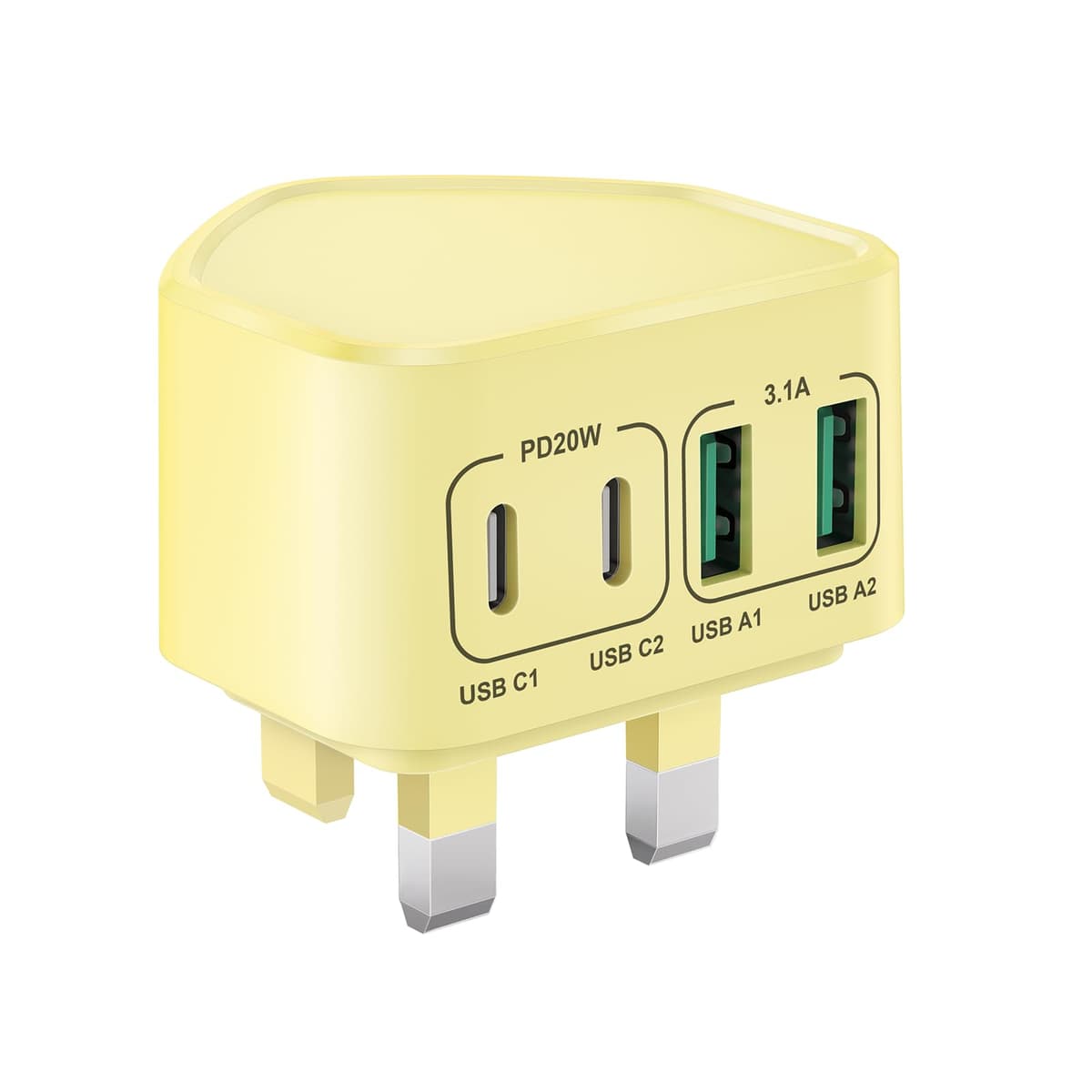 40W USB C Plug Fast Charge, UK 4-Port Multi USB Charger Plug Fast Charging Head for iPhone 16 15 14 13 12 11 Pro Max SE XS XR Plus, iPad, Samsung Galaxy,Dual Port USBC Power Adaptor Type C Wall Head — view 9