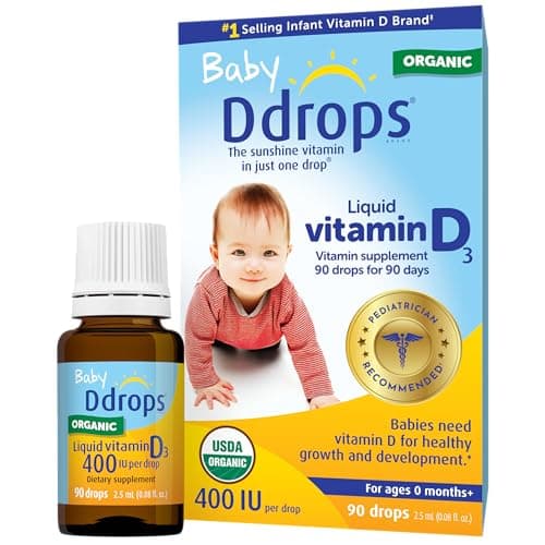 Ddrops Baby 400 IU, Vitamin D, 90 Drops 2.5mL (0.08 Fl. Oz (Pack of 1))