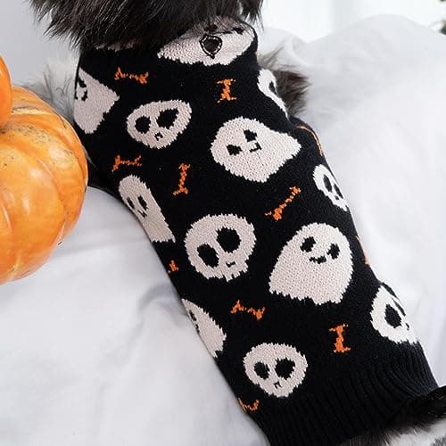 CuteBone Dog Sweater with Turtleneck Knitted Leash Hole — view 3