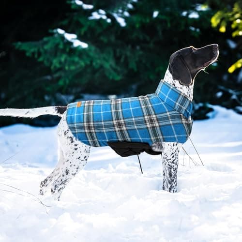 Kuoser Waterproof Dog Coat, Reversible Dog Jacket for Large Dogs, Adjustable Durable Doggie Winter Coat for Groowing Puppies Warm Puppy Cold Weather Apparel, Blue 2XL — view 5