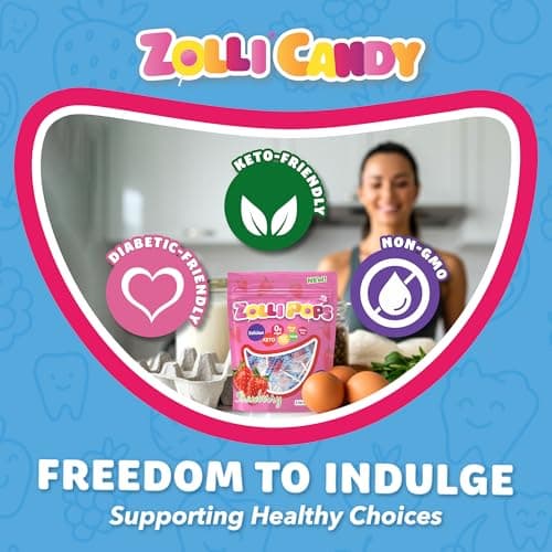 Zollipops Clean Teeth Pops Sugar Free Candy, Dye-Free Lollipops - Keto & Diabetic-Friendly, Dentist-Approved Treats for Kids (Strawberry 3.1 oz) — view 5