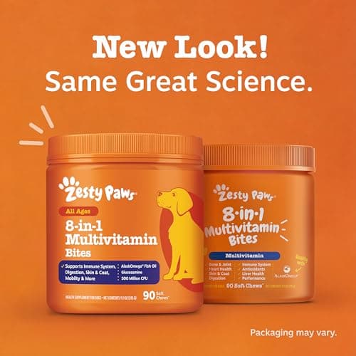Zesty Paws Multivitamin Treats for Dogs, Glucosamine Chondroitin Joint Support + Digestive Enzymes & Probiotics, Grain Free Dog Vitamins and Supplements for Skin & Coat, Peanut Butter - 90ct — view 4