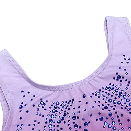 Zaclotre Kid Girls Gymnastic Leotard Sparkly Shiny Diamond Ballet Dance One Piece Outfit — view 3