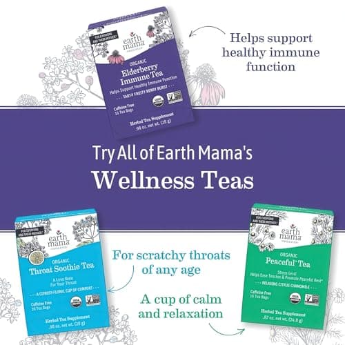 Earth Mama Organic Red Raspberry Leaf Tea | Labor Prep & Menstrual Support Herbal Tea, Pregnancy & Postpartum Care Recovery | 32 Teabags | Caffeine Free & Non-GMO — view 7