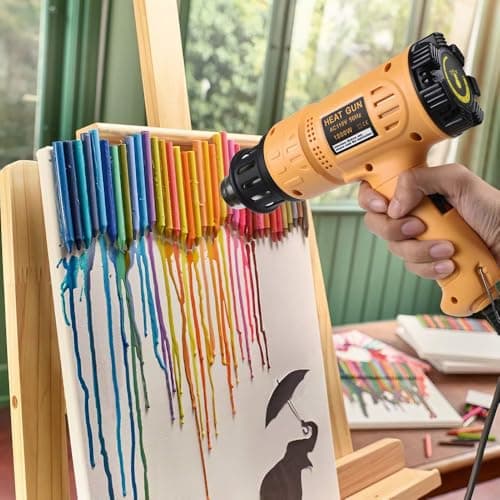 SEEKONE Heat Gun 1800W 122℉-1202℉（50℃- 650℃）Fast Heating Heavy Duty Hot Air Gun Kit Variable Temperature Control Overheat Protection with 4 Nozzles for Crafts, Shrinking PVC, Stripping Paint(5.2FT) — view 5