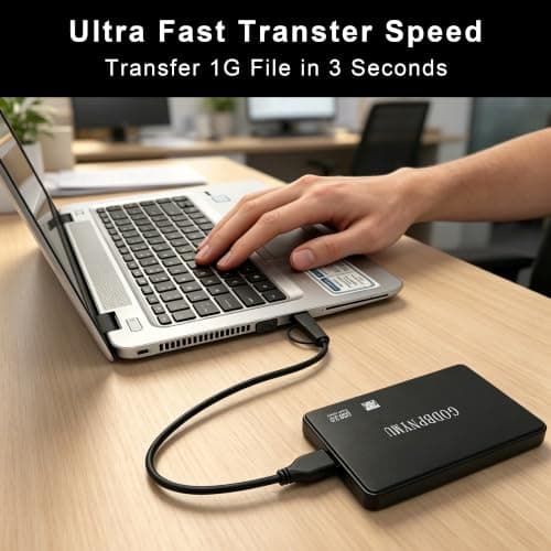 GODBPNYMU External Hard Drive, USB 3.0-C Plug-and-Play,Portable Hard Drive — view 4